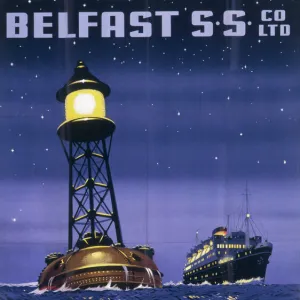 Poster for the Liverpool to Belfast passenger service