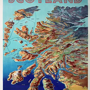 Poster, Scotland, Western Highlands and Islands, map. Date: circa 1939