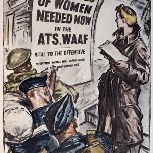 Poster seeking women for the ATS and WaF