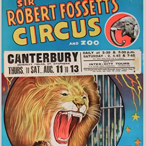 Poster, Sir Robert Fossetts Circus and Zoo
