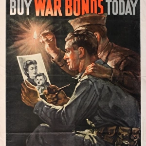 Poster, Think of Tomorrow, Buy War Bonds Today