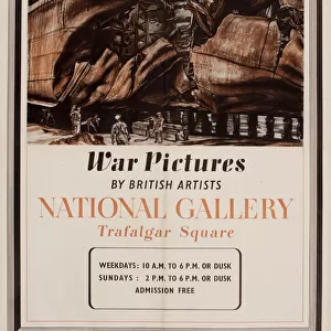 Poster, War Pictures by British Artists, National Gallery