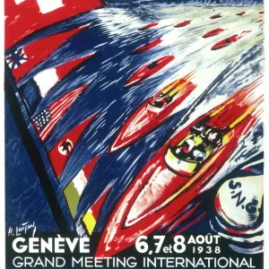 Poster for the world motor boat championships 1938