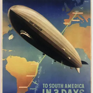 Poster, Zeppelin to South America