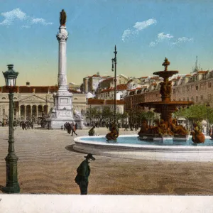 Praca Dom Pedro IV, Lisbon, Portugal