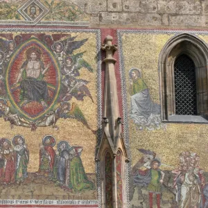 Prague. St. Vitus Cathedral. The Golden Gate. Mosaic of the