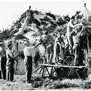 Precautionary camouflaging of tents, September 1939