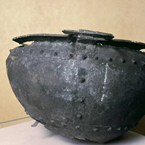 Prehistoric art. Bronze age. Copper Cauldron. Reginal Museum