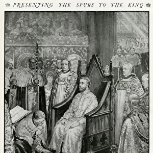 Presenting the spurs to King George V