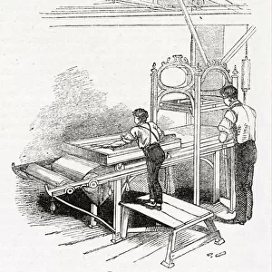 Press Printing, Thomas Hoyles Print Works, Manchester 1843