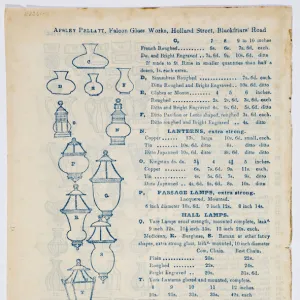 Price list, back cover