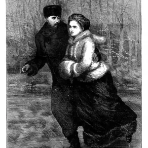 Prince Alfred skating with his bride Prince Alfred skating with his bride