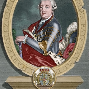Prince Charles Alexander of Lorraine (1712-1780). Engraving