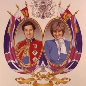 Prince Charles and Lady Diana Print 1981 Prince Charles and Lady Diana Print 1981