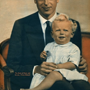 Prince George, Duke of Kent with his Son Prince Edward