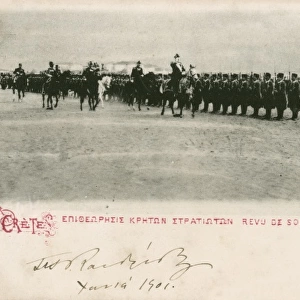Prince George revies the Cretan Gendarmerie