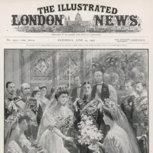 Print of Prince Gustaf Adolf and Princess Margaret of Connaught's wedding Print of Prince Gustaf Adolf and Princess Margaret of Connaught's wedding