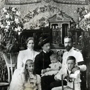 Prince Louis of Battenberg with his family