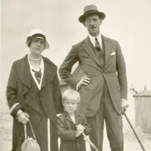 Prince Philip with his father and mother