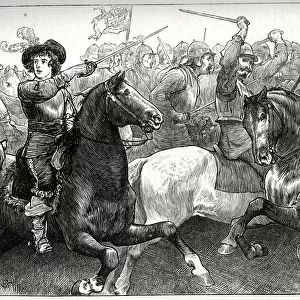 Prince Rupert of the Rhine, Duke of Cumberland, leading the Royalist cavalry at