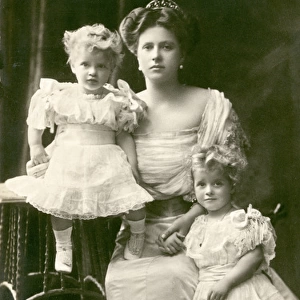 Princess Andrew of Greece with Margarita & Theodora