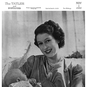 Princess Anne and her mother, 1950