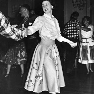 Princess Elizabeth dancing during Royal Tour of Canada 1951