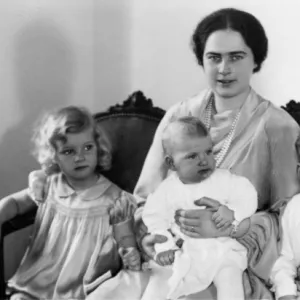 Princess Ileana of Romania and her children