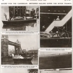 Print of Princess Margaret's Honeymoon Voyage on Britannia Print of Princess Margaret's Honeymoon Voyage on Britannia
