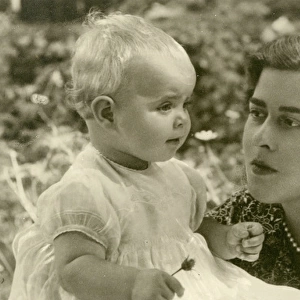 Princess Margarita of Greece with her baby daughter, Beatrix