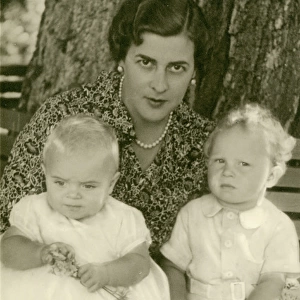 Princess Margarita of Greece with her children