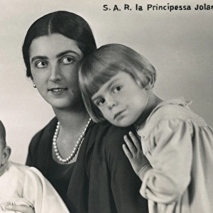 Princess Yolanda of Italy and her children