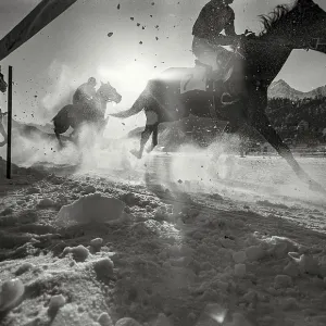Print of Horse race, St. Moritz, Switzerland circa 1953 Print of Horse race, St. Moritz, Switzerland circa 1953