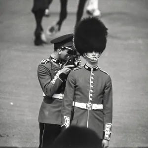 Print of Two Royal Guards in London, early 1950s Print of Two Royal Guards in London, early 1950s