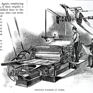 Printing machine at work, Black & White magazine
