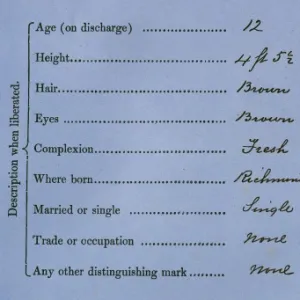 Prisoner mug shot 1872-1873