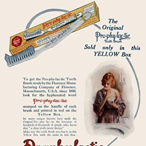 Pro-phy-lac-tic Tooth Brush Advertisement