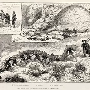 Professor Dales balloon adventure at Gibraltar, 1889. An interesting balloon ascent was