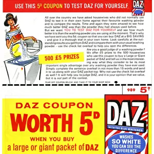 Promotional voucher, Daz Washing Powder