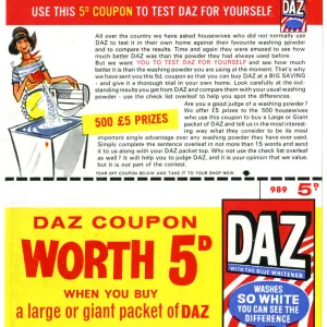 Promotional voucher, Daz Washing Powder