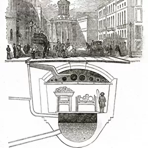 Proposed Metropolitan subway under London streets 1853
