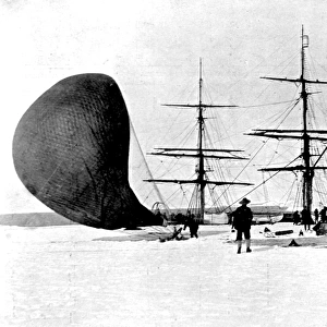 PRS Discovery and hydrogen balloon, Antarctic, 1902