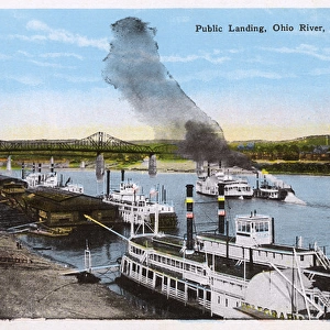 Public landing, Ohio River, Cincinnati, Ohio, USA