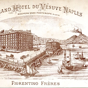 Publicity Card, Grand Hotel du Vesuve, Naples, Italy