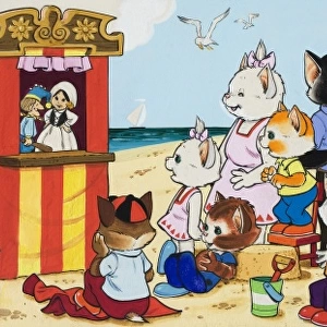 Punch and Judy show at the seaside