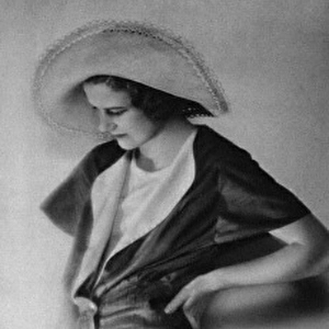 Pyjama suit with wide brimmed hat, 1931