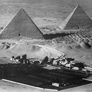 The Pyramids of Giza, Egypt - Aerial Photograph