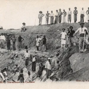 Quarry workers, Boma, Belgian Congo, West Africa