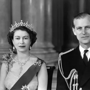 Queen Elizabeth II and Duke of Edinburgh, 1954