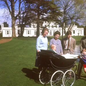 Queen Elizabeth II and family at Frogmore, 1965